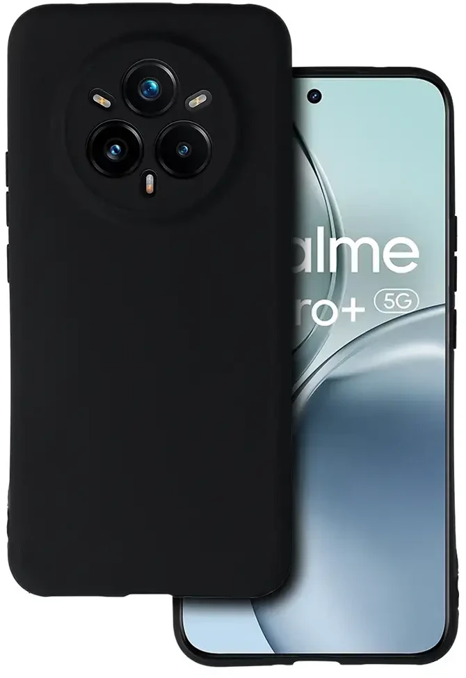 Back Dėklas Matinis skirtas Realme 14 PRO PLUS 5G juodos spalvos