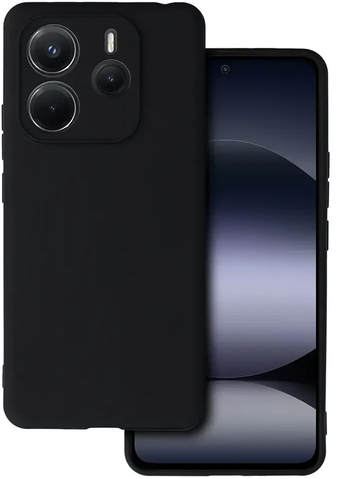 Fusion Accessories Topt Back Matinis XIAOMI REDMI NOTE 14 5G dėklas telefonui juodos spalvos
