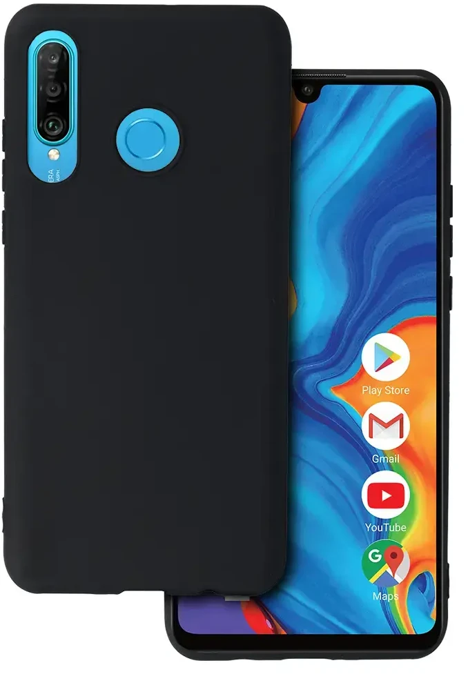 Fusion Accessories Topt Back Dėklas Matinis skirtas Huawei P30 Lite juodos spalvos