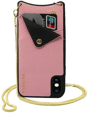 Dėklas Toptel Topt Krepšys telefonui – Simply Leather – Apple iPhone XS Max rožinės spalvos