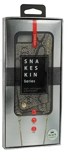 Dėklas Toptel Topt Krepšys telefonui – SNAKE Leather – Apple iPhone XS Max pilkos spalvos