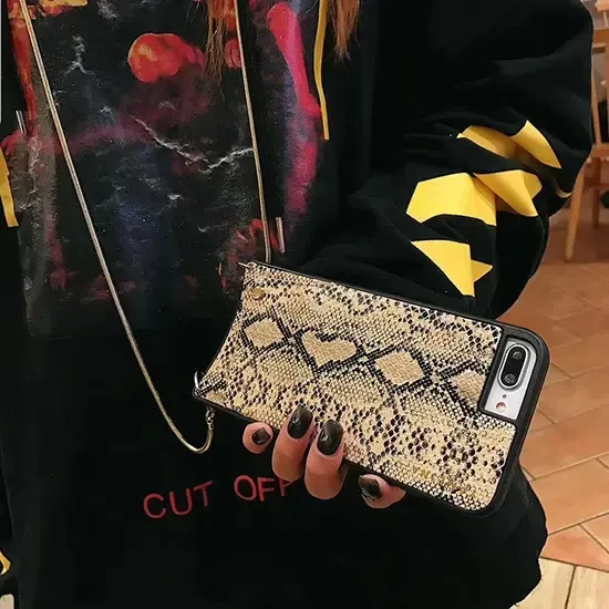 Dėklas Toptel Topt Krepšys telefonui – SNAKE Leather – Apple iPhone XS Max pilkos spalvos