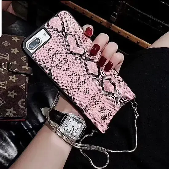 Dėklas Toptel Topt Krepšys telefonui – SNAKE Leather – Apple iPhone XS Max baltos spalvos