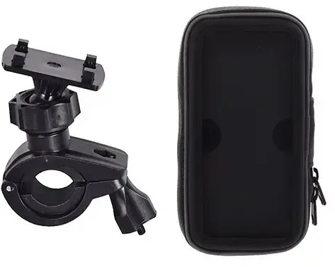 Toptel „Topt“ dviračio laikiklis („Atsparus vandeniui“) – DYDIS 02 (vidiniai matmenys: 7–13,5 cm) „iPhone 7/8/SE/12 mini/13 mini“