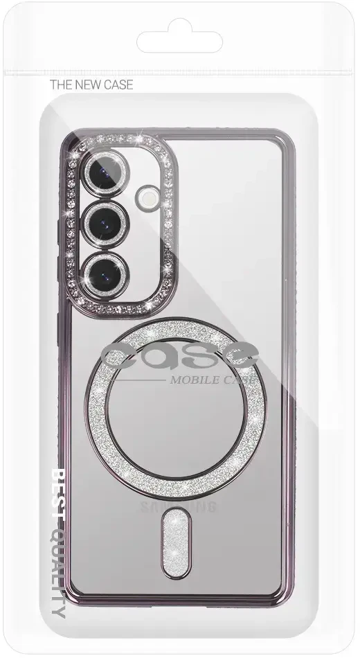 Fusion Accessories Topt Bling Magsafe Dėklas skirtas Samsung Galaxy A56 5G violetnės spalvos