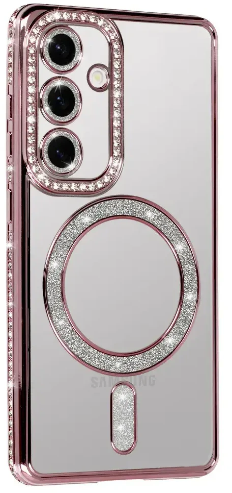 Fusion Accessories Topt Bling Magsafe dėklas skirtas Samsung Galaxy S25 Ultra rožinės spalvos