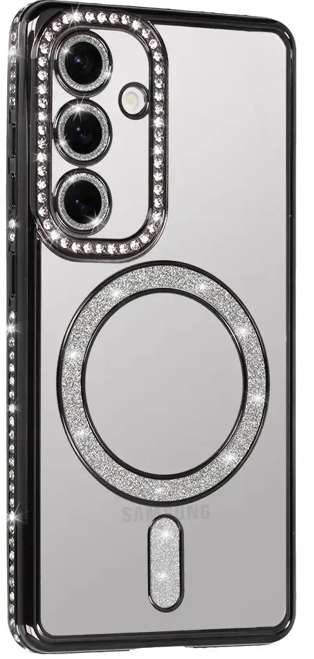 Fusion Accessories Topt Bling Magsafe Dėklas skirtas Samsung Galaxy A26 5G juodos spalvos