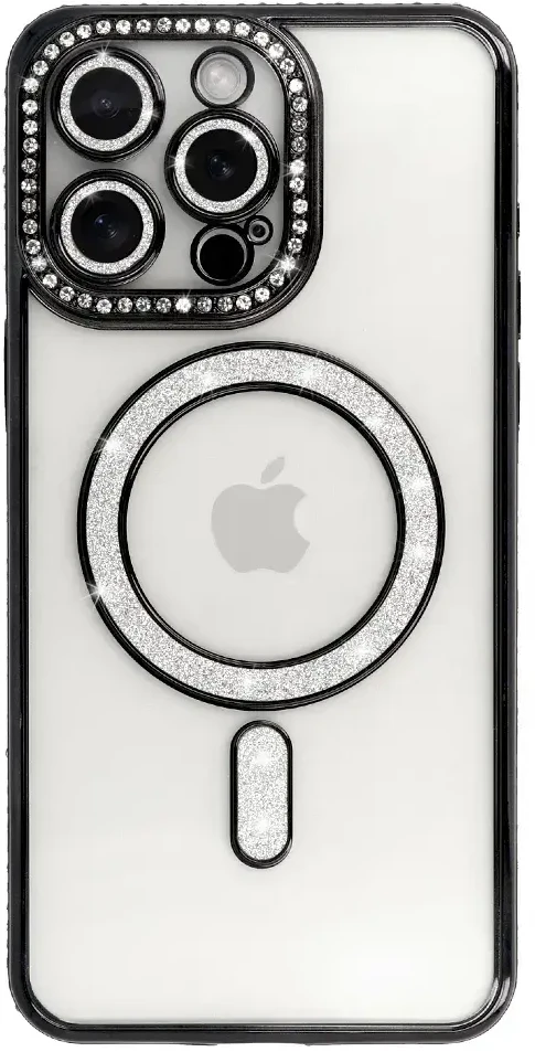 Fusion Accessories Tel Protect Bling Magsafe dėklas skirtas Xiaomi Redmi Note 15 Pro 5G juodos spalvos