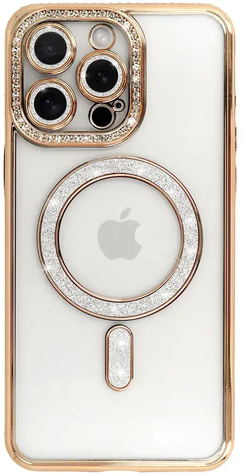 Fusion Accessories Tel Protect Bling Magsafe dėklas skirtas Xiaomi Redmi Note 15 4G aukso spalvos