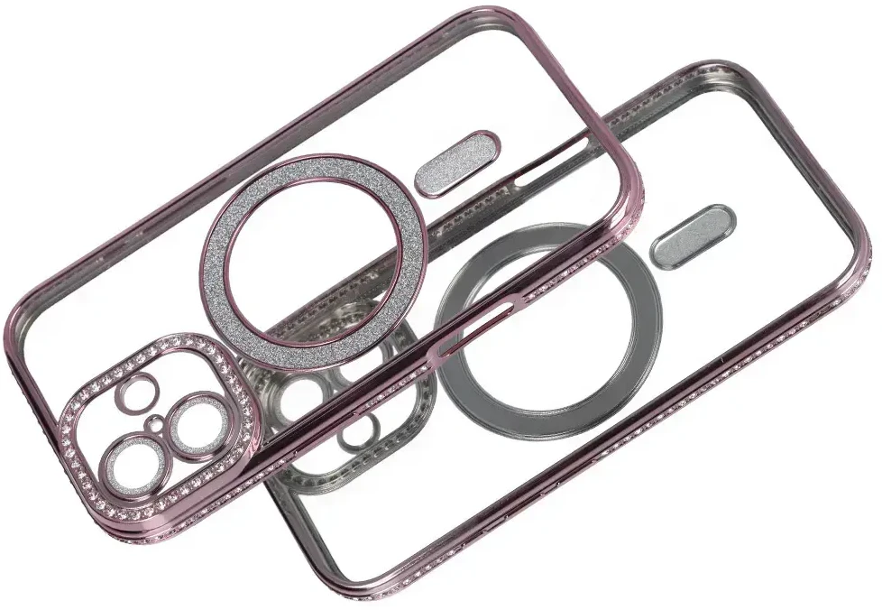 Fusion Accessories Topt Bling Magsafe Dėklas skirtas Apple iPhone 17 rožinės spalvos
