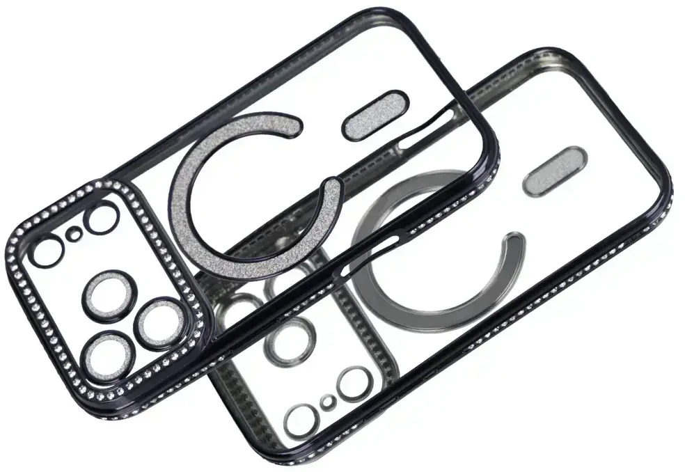 Toptel Topt Bling Magsafe Dėklas skirtas Apple iPhone 17 Pro Max juodos spalvos