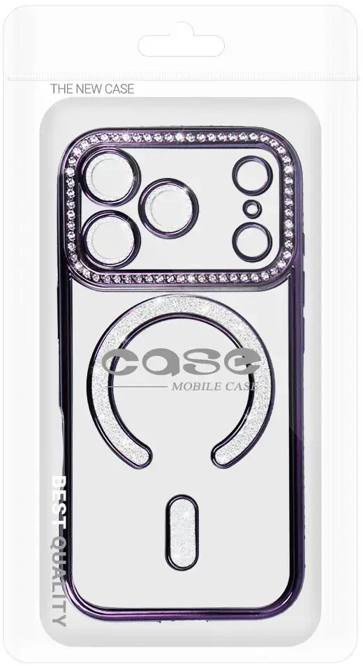 Fusion Accessories Topt Bling Magsafe Dėklas skirtas Apple iPhone 17 Pro violetinės spalvos
