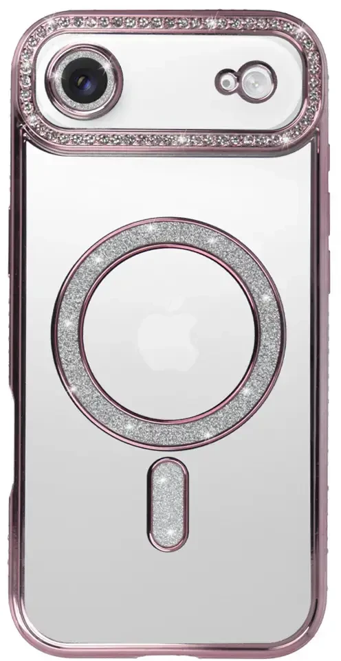 Fusion Accessories Topt Bling Magsafe Dėklas skirtas Apple iPhone 17 Air rožinės spalvos