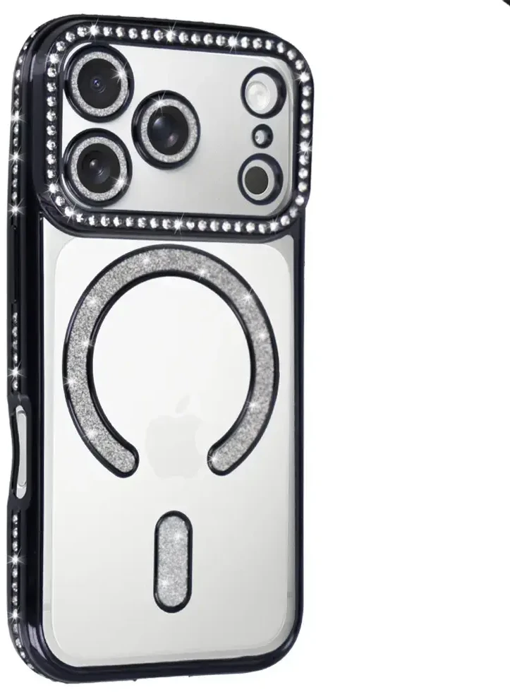 Toptel Topt Bling Magsafe Dėklas skirtas Apple iPhone 17 Pro Max juodos spalvos