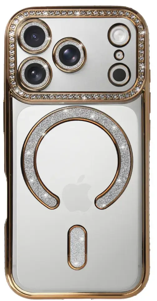 Toptel Topt Bling Magsafe Dėklas skirtas Apple iPhone 17 Pro Max aukso spalvos
