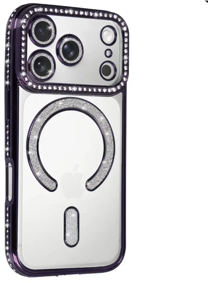 Fusion Accessories Topt Bling Magsafe Dėklas skirtas Apple iPhone 17 Pro violetinės spalvos