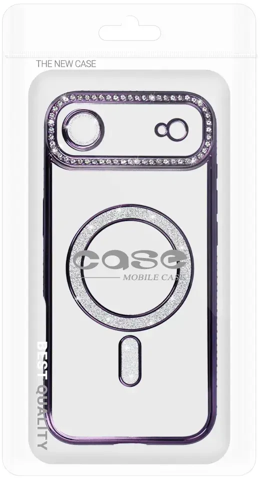 Fusion Accessories Topt Bling Magsafe Dėklas skirtas Apple iPhone 17 Air violetinės spalvos