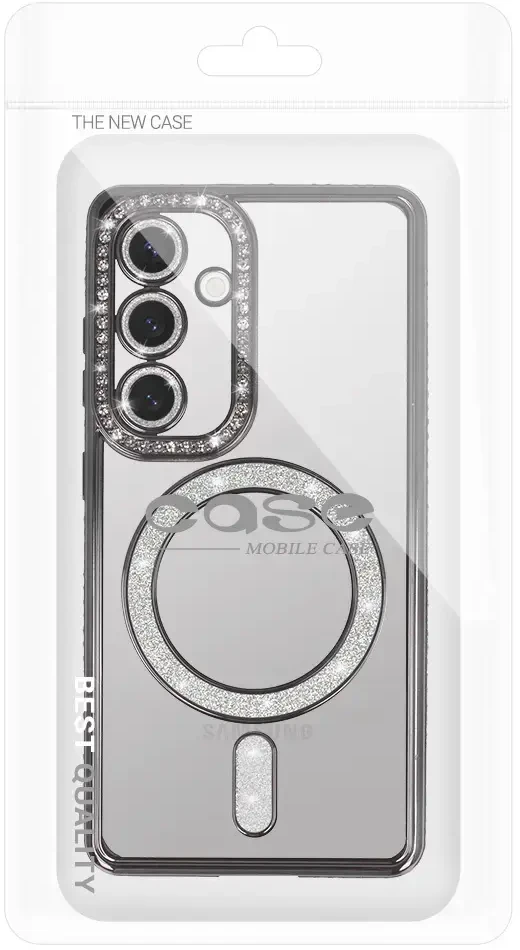 Fusion Accessories Topt Bling Magsafe dėklas skirtas Samsung Galaxy A56 5G juodos spalvos