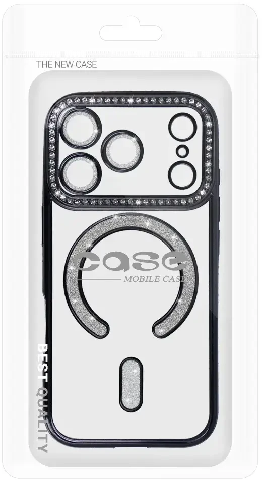Toptel Topt Bling Magsafe Dėklas skirtas Apple iPhone 17 Pro Max juodos spalvos