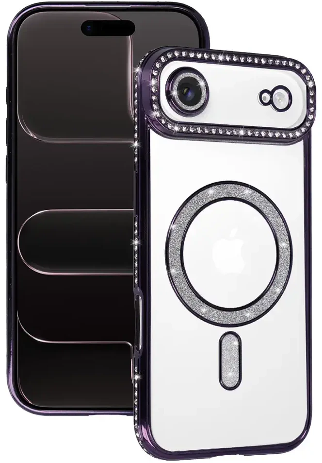 Fusion Accessories Topt Bling Magsafe Dėklas skirtas Apple iPhone 17 Air violetinės spalvos