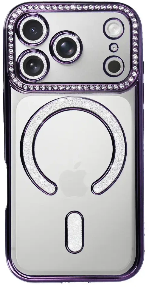 Fusion Accessories Topt Bling Magsafe Dėklas skirtas Apple iPhone 17 Pro violetinės spalvos