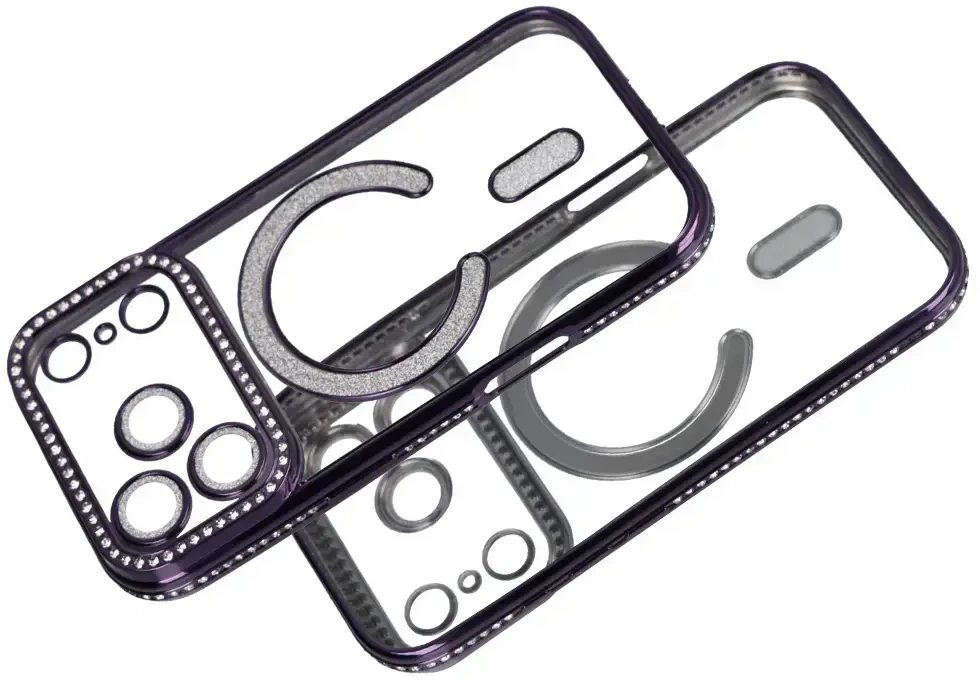 Fusion Accessories Topt Bling Magsafe Dėklas skirtas Apple iPhone 17 Pro violetinės spalvos