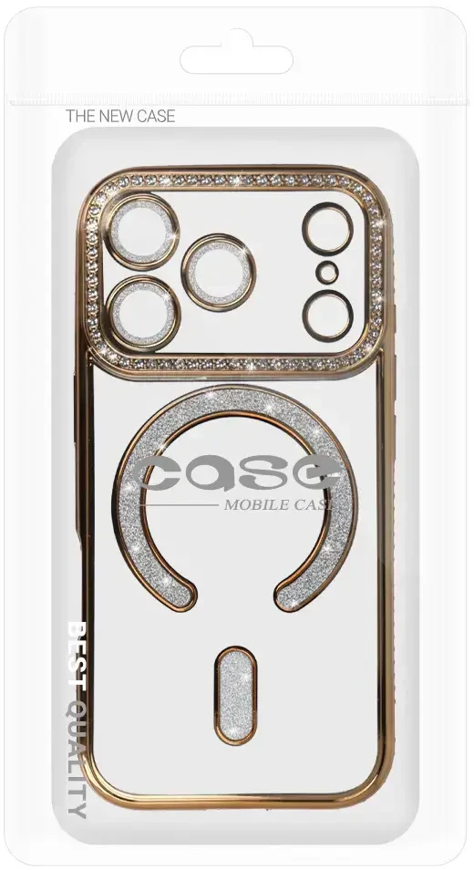 Toptel Topt Bling Magsafe Dėklas skirtas Apple iPhone 17 Pro Max aukso spalvos