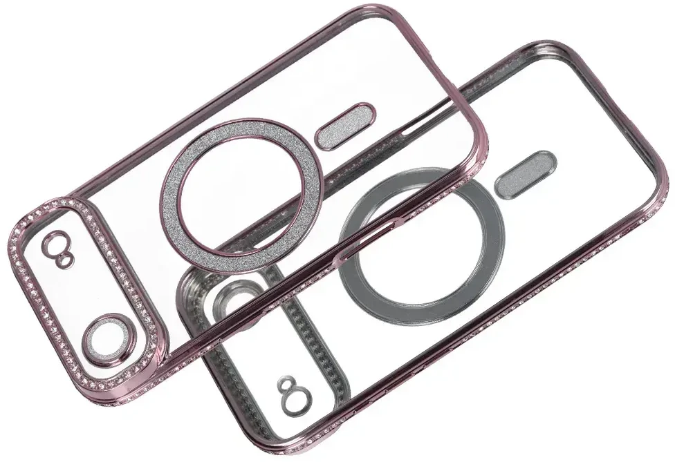 Fusion Accessories Topt Bling Magsafe Dėklas skirtas Apple iPhone 17 Air rožinės spalvos