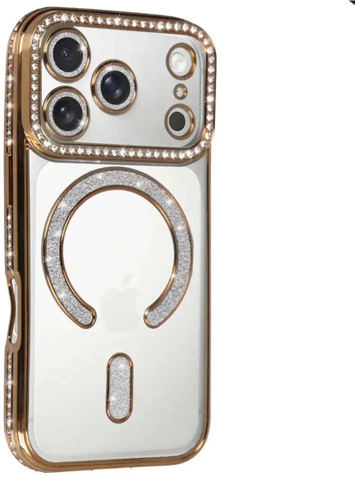 Toptel Topt Bling Magsafe Dėklas skirtas Apple iPhone 17 Pro Max aukso spalvos
