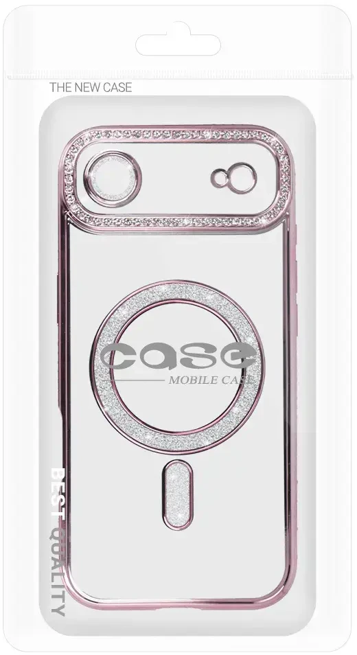 Fusion Accessories Topt Bling Magsafe Dėklas skirtas Apple iPhone 17 Air rožinės spalvos