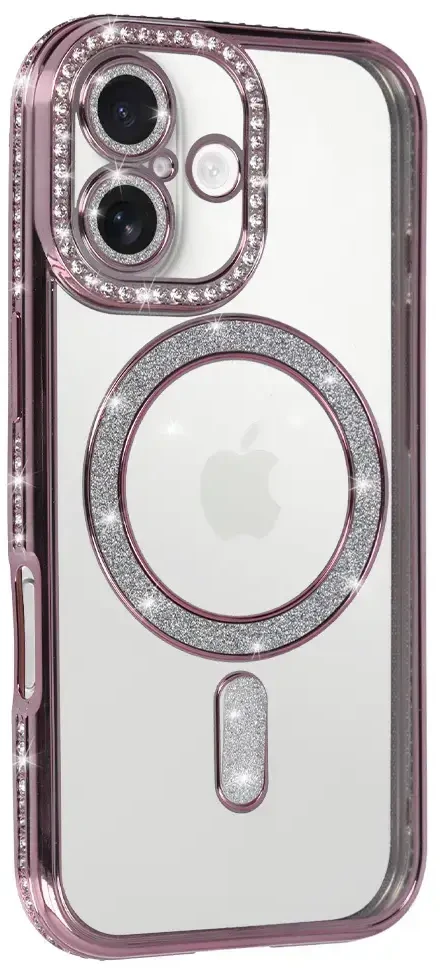 Fusion Accessories Topt Bling Magsafe Dėklas skirtas Apple iPhone 17 rožinės spalvos