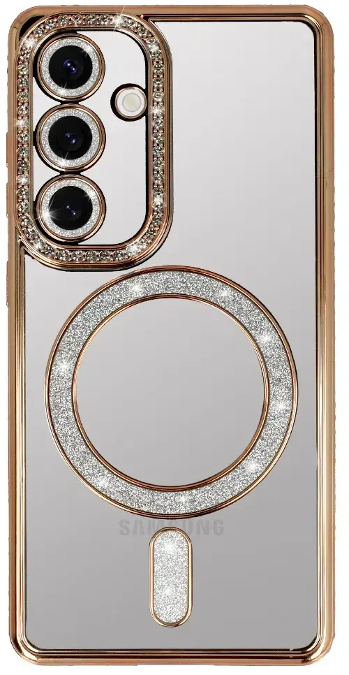 Fusion Accessories Tel Protect Bling Magsafe dėklas skirtas Samsung Galaxy S26 aukso spalvos