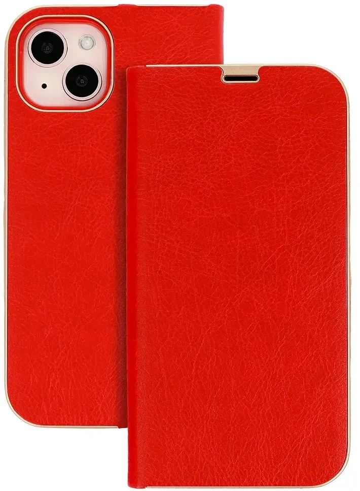 Fusion Accessories Topt Book dėklas su rėmeliu skirtas Xiaomi Redmi 9T raudonos spalvos
