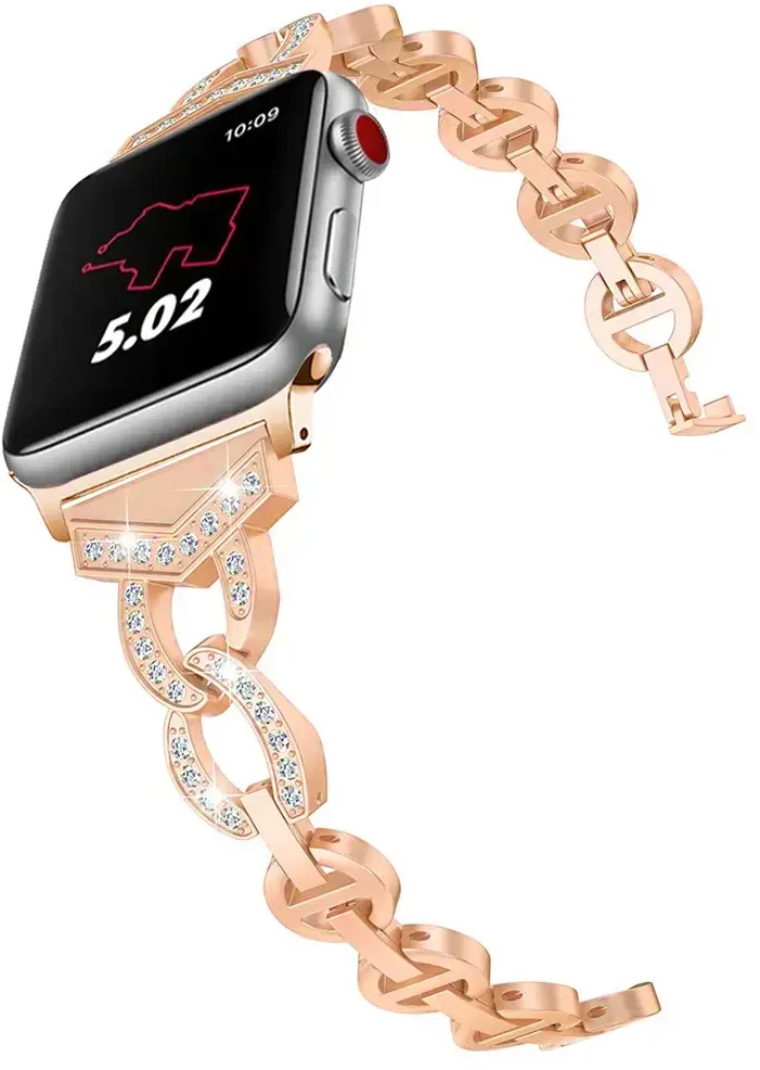 Dirželis-apyrankė skirta Apple Watch laikrodžiams, Rožinio aukso spalvos