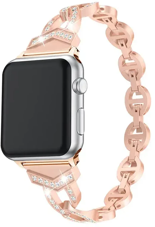 Dirželis-apyrankė skirta Apple Watch laikrodžiams, Rožinio aukso spalvos