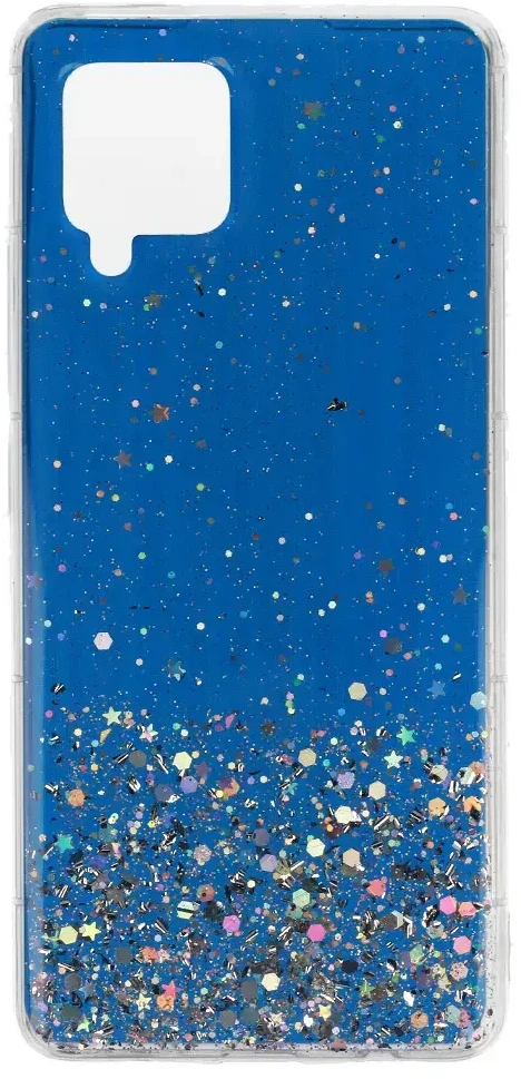 Fusion Accessories Topt Brilliant skaidrus dėklas skirtas Samsung Galaxy A42 5G mėlynos spalvos
