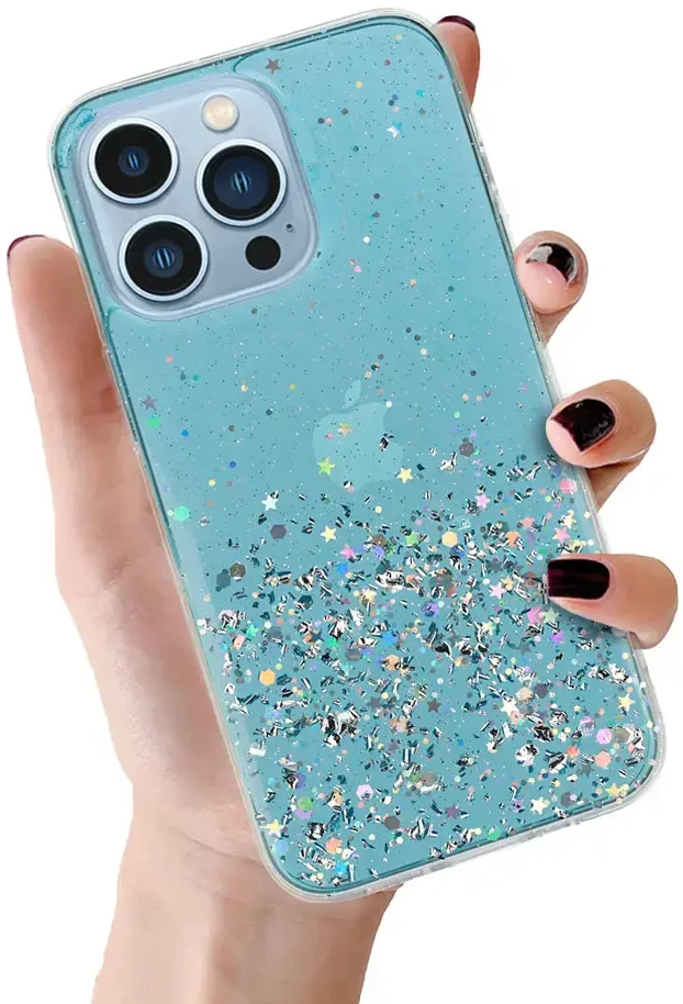Fusion Accessories Topt Brilliant skaidrus dėklas skirtas Apple iPhone 13 Pro mėlynos spalvos