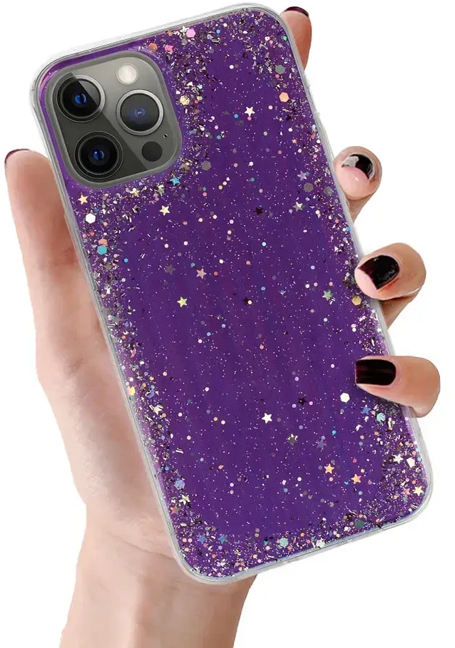 Fusion Accessories Topt Brilliant skaidrus dėklas skirtas Apple iPhone 12 Pro Max violetinės spalvos
