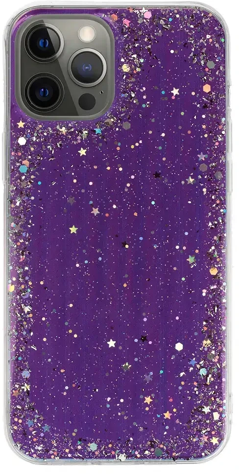 Fusion Accessories Topt Brilliant skaidrus dėklas skirtas Apple iPhone 12 Pro Max violetinės spalvos