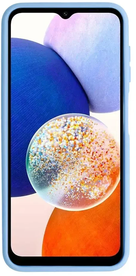 Fusion Accessories Topt Camshield Soft dėklas skirtas Samsung Galaxy A14 4G/5G Light mėlynos spalvos