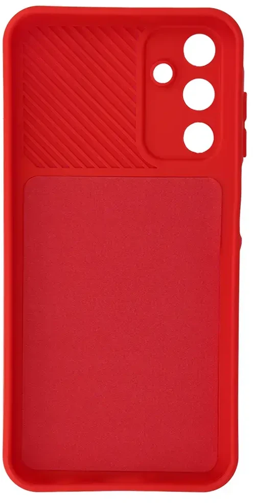 Dėklas Fusion Accessories Topt Camshield Soft skirtas Samsung Galaxy A15 4G/5G raudonos spalvos