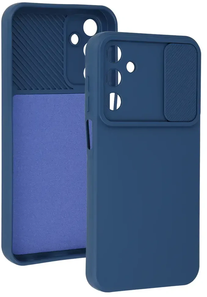 Dėklas Fusion Accessories Topt Camshield Soft skirtas Samsung Galaxy A15 4G/5G mėlynos spalvos