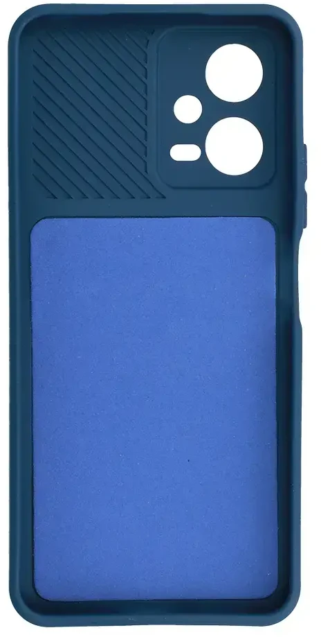 Fusion Accessories Topt Camshield Soft dėklas skirtas Xiaomi Redmi Note 12 5G/Poco X5 mėlynos spalvos