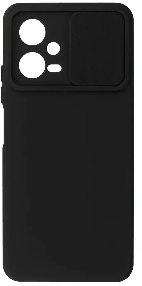 Fusion Accessories Topt Camshield Soft dėklas skirtas Xiaomi Redmi Note 12 5G/Poco X5 juodos spalvos