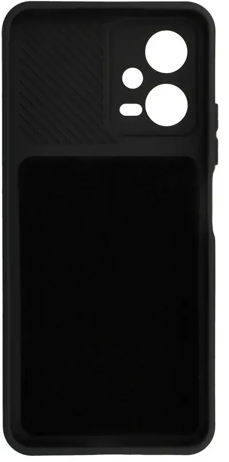 Fusion Accessories Topt Camshield Soft dėklas skirtas Xiaomi Redmi Note 12 5G/Poco X5 juodos spalvos