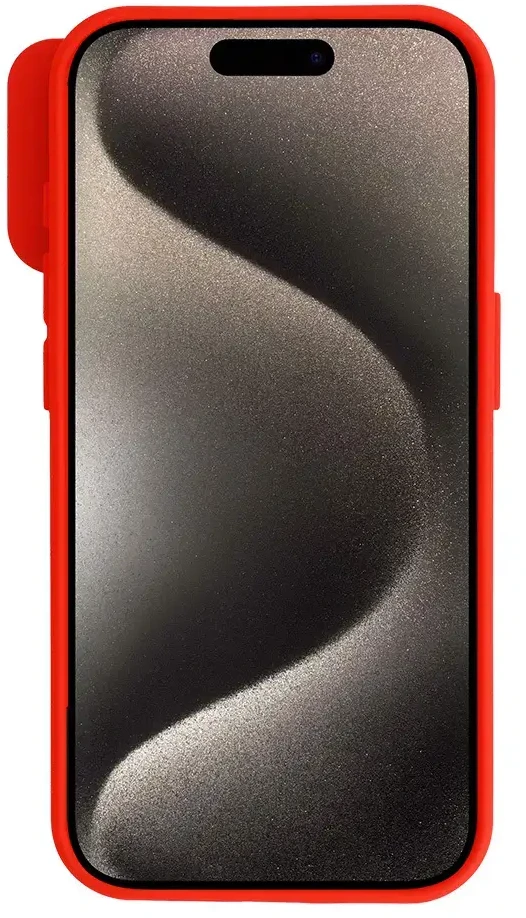 Toptel Topt Camshield Soft dėklas skirtas Apple iPhone 15 Pro Max Raudona