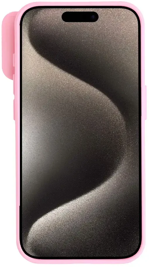 Fusion Accessories Topt Camshield Soft dėklas skirtas Apple iPhone 15 Pro Max Light rožinės spalvos