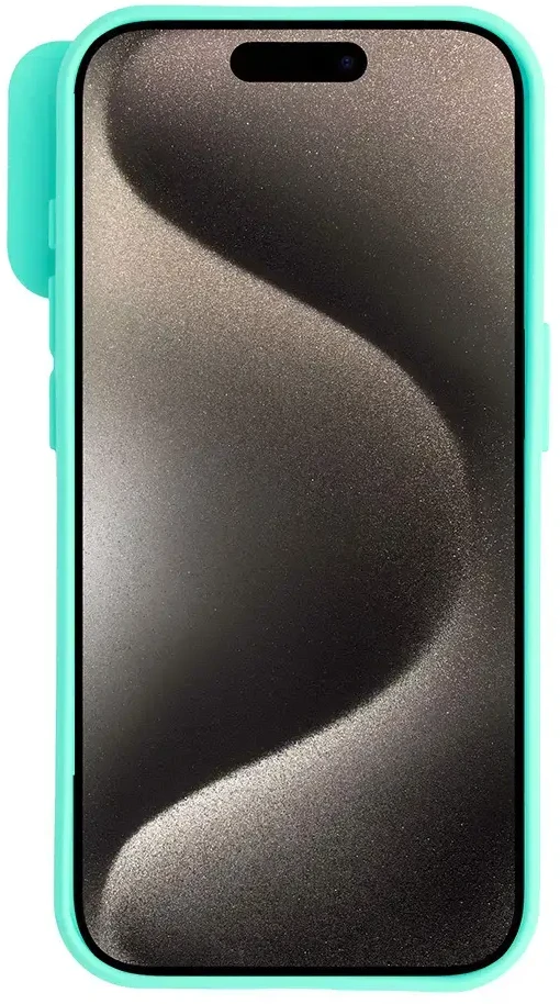 Toptel Topt Camshield Soft dėklas skirtas Apple iPhone 15 Pro Max mėtų spalvos