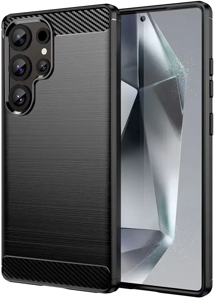 Toptel Topt Carbon dėklas skirtas Samsung Galaxy S24 Ultra juodos spalvos