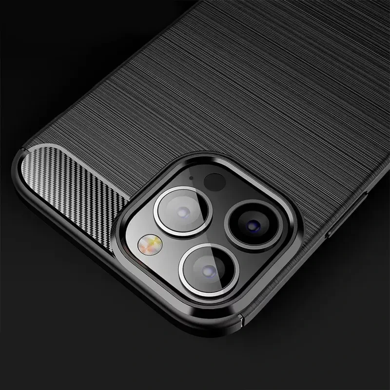 Dėklas Fusion Accessories Topt Galinis dangtelis CARBON skirtas Apple iPhone 13 Pro juodos spalvos